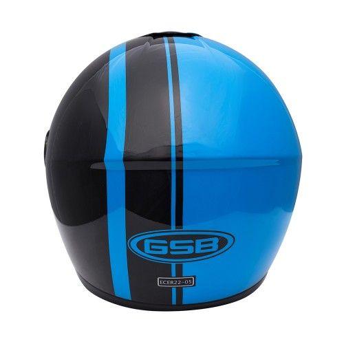 Шлем дорожный GSB G-349 BLACK & BLUE 2